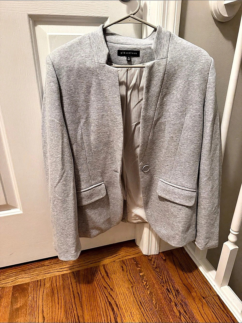 Gray Open Front Blazer Like New